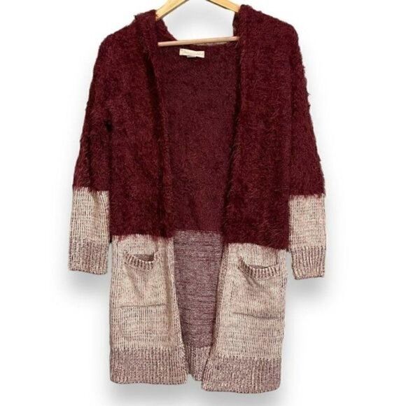 Treasure & Bond Long Open Cardigan with hood - Picture 1 of 8